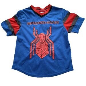 Spider-Man Boys Jerseys Size X-Small‎ (4)  Blue Red V-Neck Pullover NEW